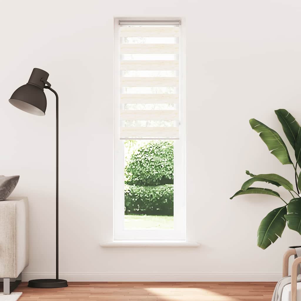 VidaXL Zebra-Rollo, 55 x 230 cm, Stoffbreite 50,9 cm, Marmorbeige