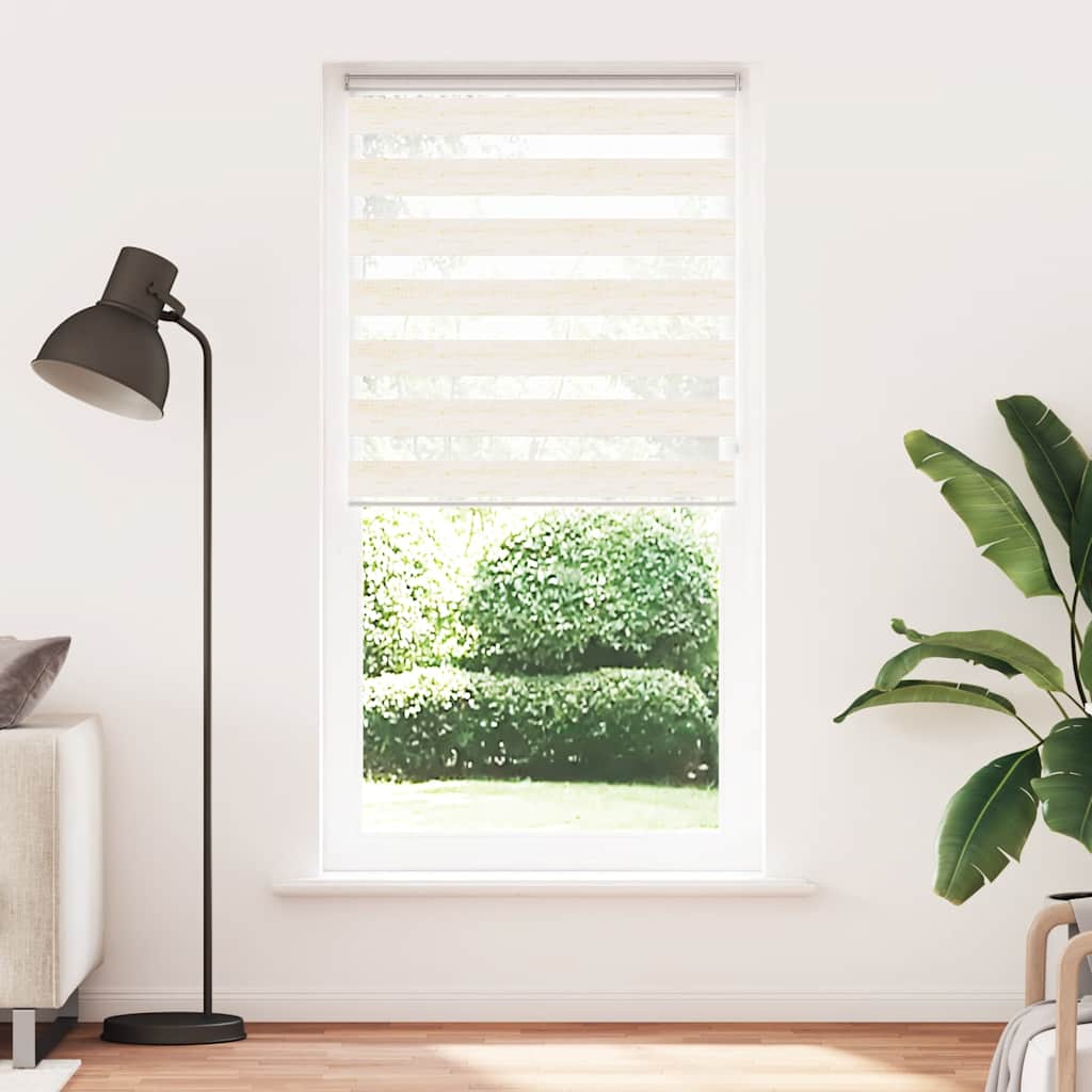 VidaXL Zebra-Rollo 105 x 230 cm, Stoffbreite 100,9 cm, Polyester, Marmorbeige