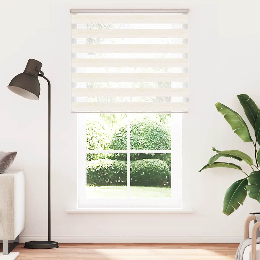 VidaXL Zebra-Rollo 135 x 230 cm, Stoffbreite 130,9 cm, Marmorbeige