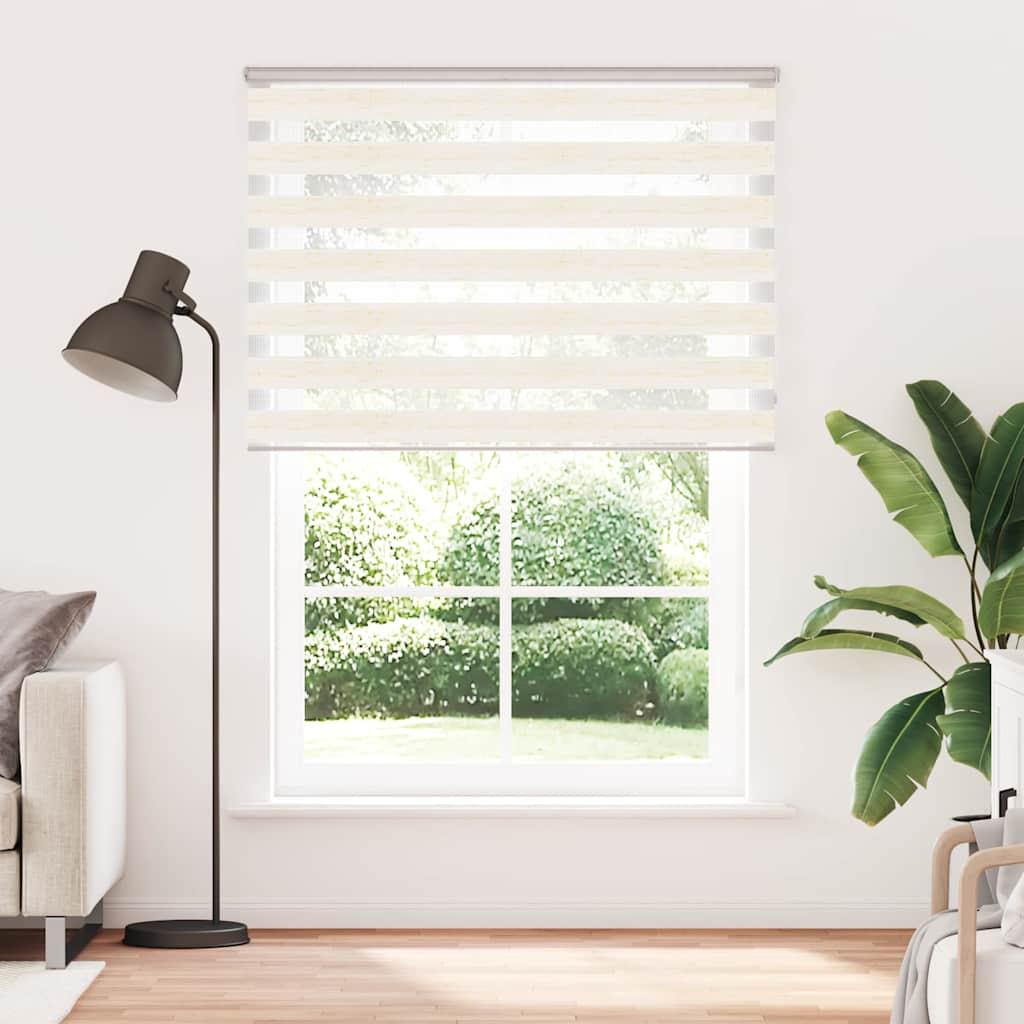 VidaXL Zebra-Rollo 155 x 230 cm, Stoffbreite 150,9 cm, Marmorbeige