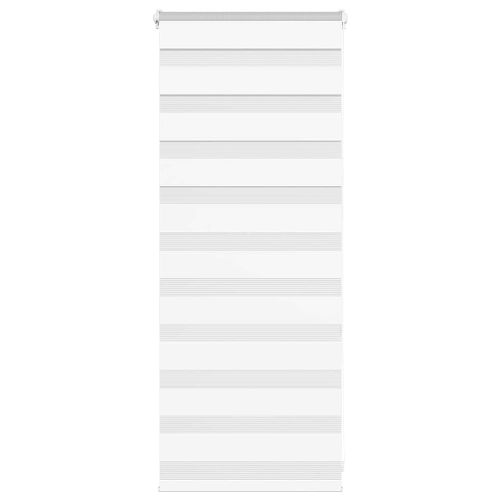 VidaXL Zebra-Rollo, 55 x 100 cm, Stoffbreite 50,9 cm, Polyester, weiß