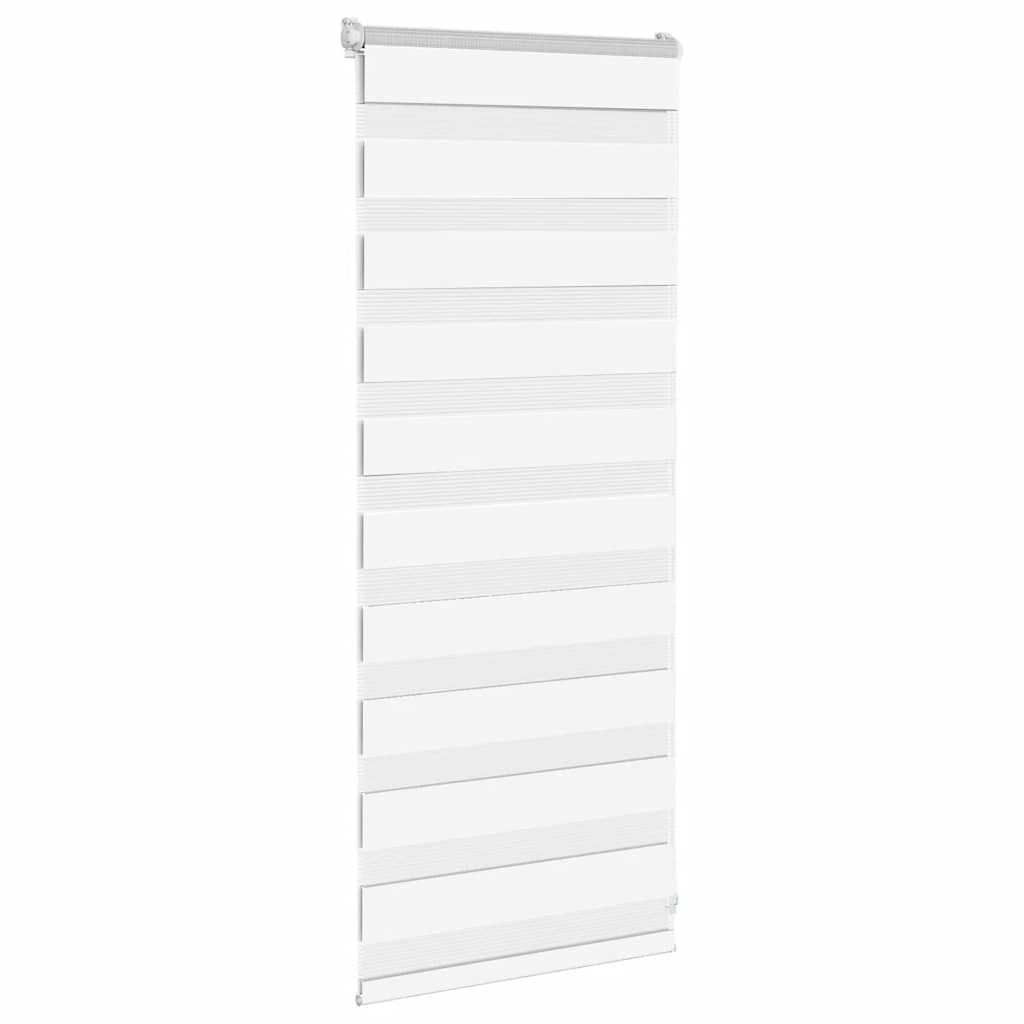 Vidaxl zebra rolgordijn 65x100 cm stofbreedte 60,9 cm polyester wit