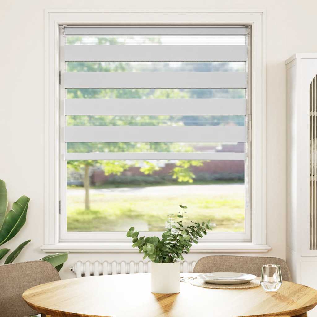 Vidaxl zebra blind 105x100 cm stofbreedte 100,9 cm polyester wit