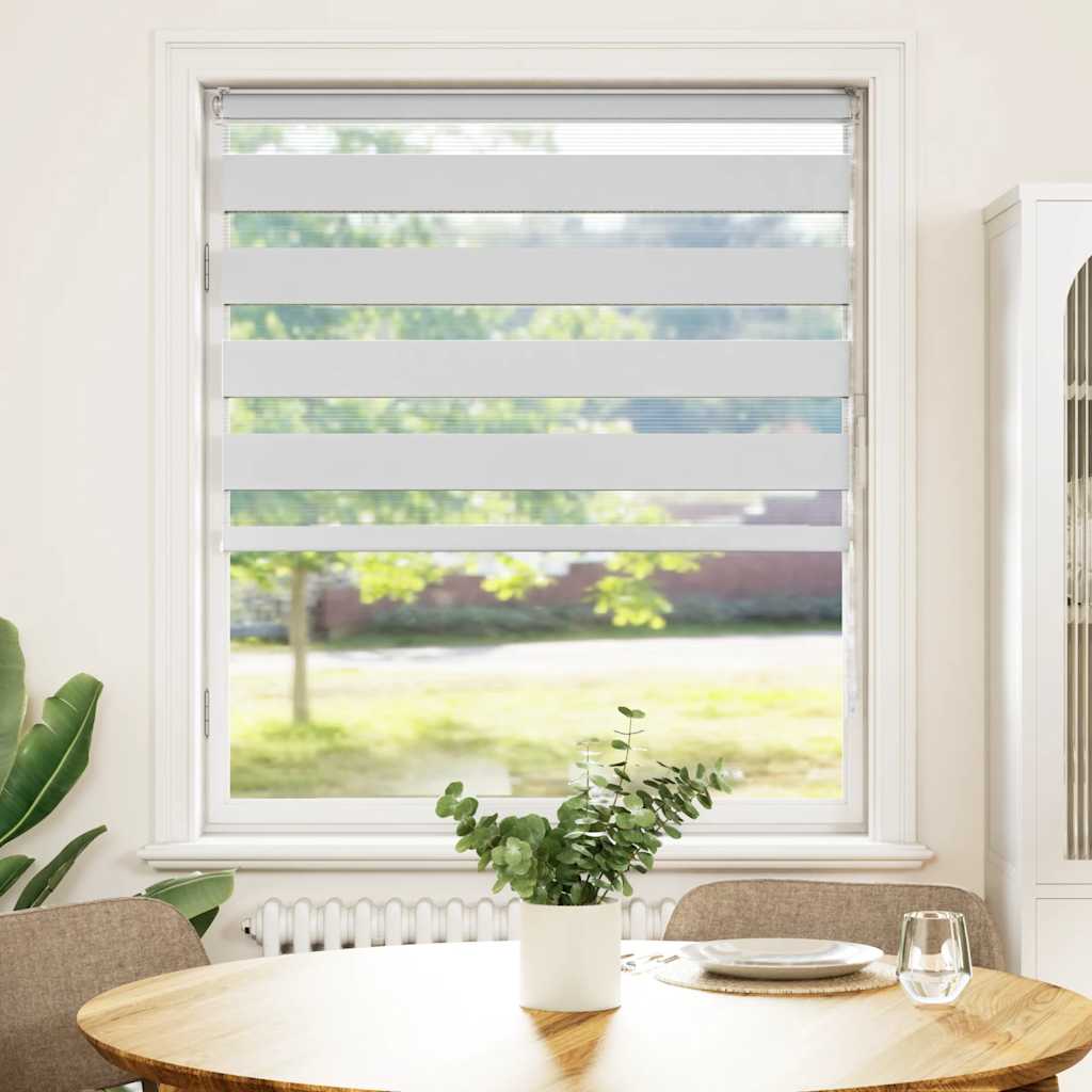 Vidaxl zebra blind 110x100 cm stofbreedte 105,9 cm polyester wit
