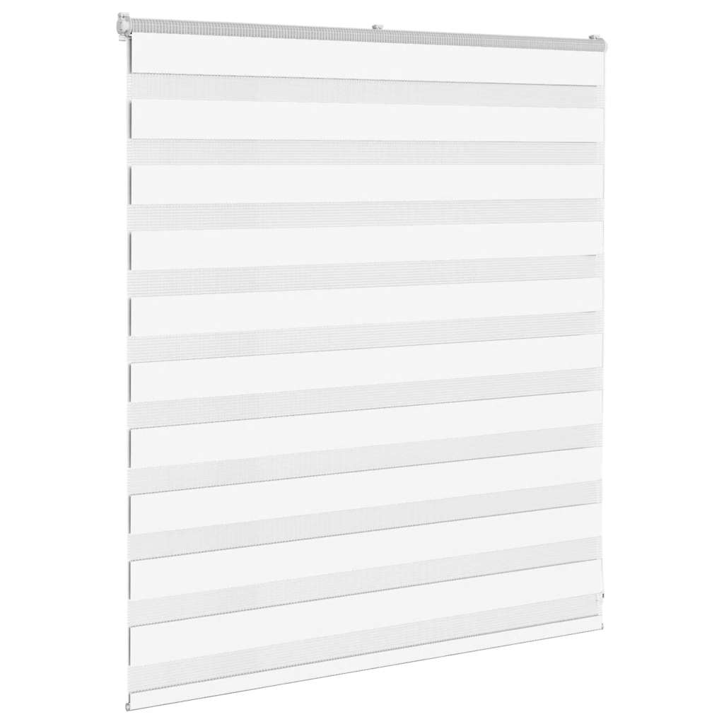 Vidaxl zebra blind 125x100 cm stofbreedte 120,9 cm polyester wit