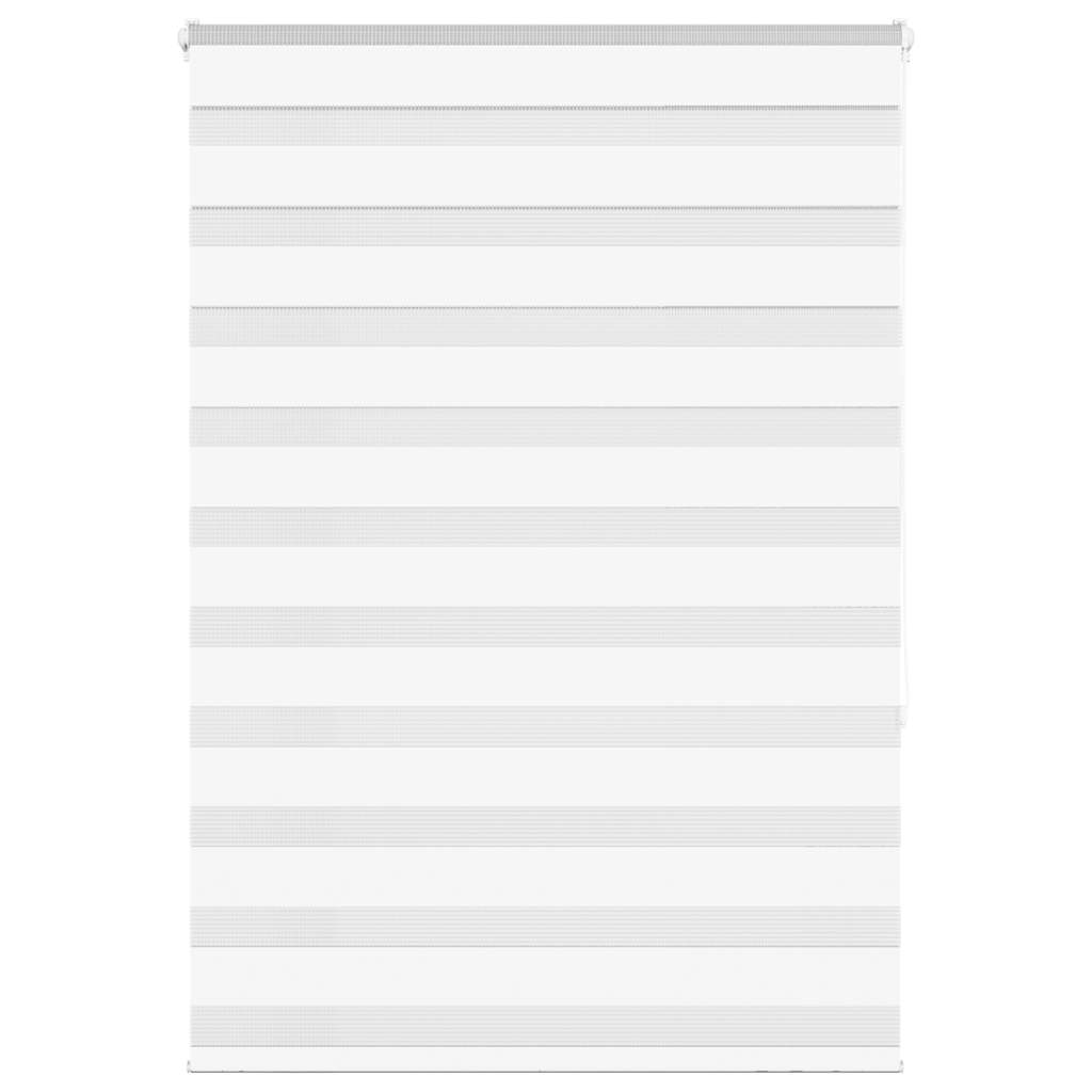 VidaXL Zebra-Rollo, 95 x 150 cm, Stoffbreite 90,9 cm, Polyester, weiß