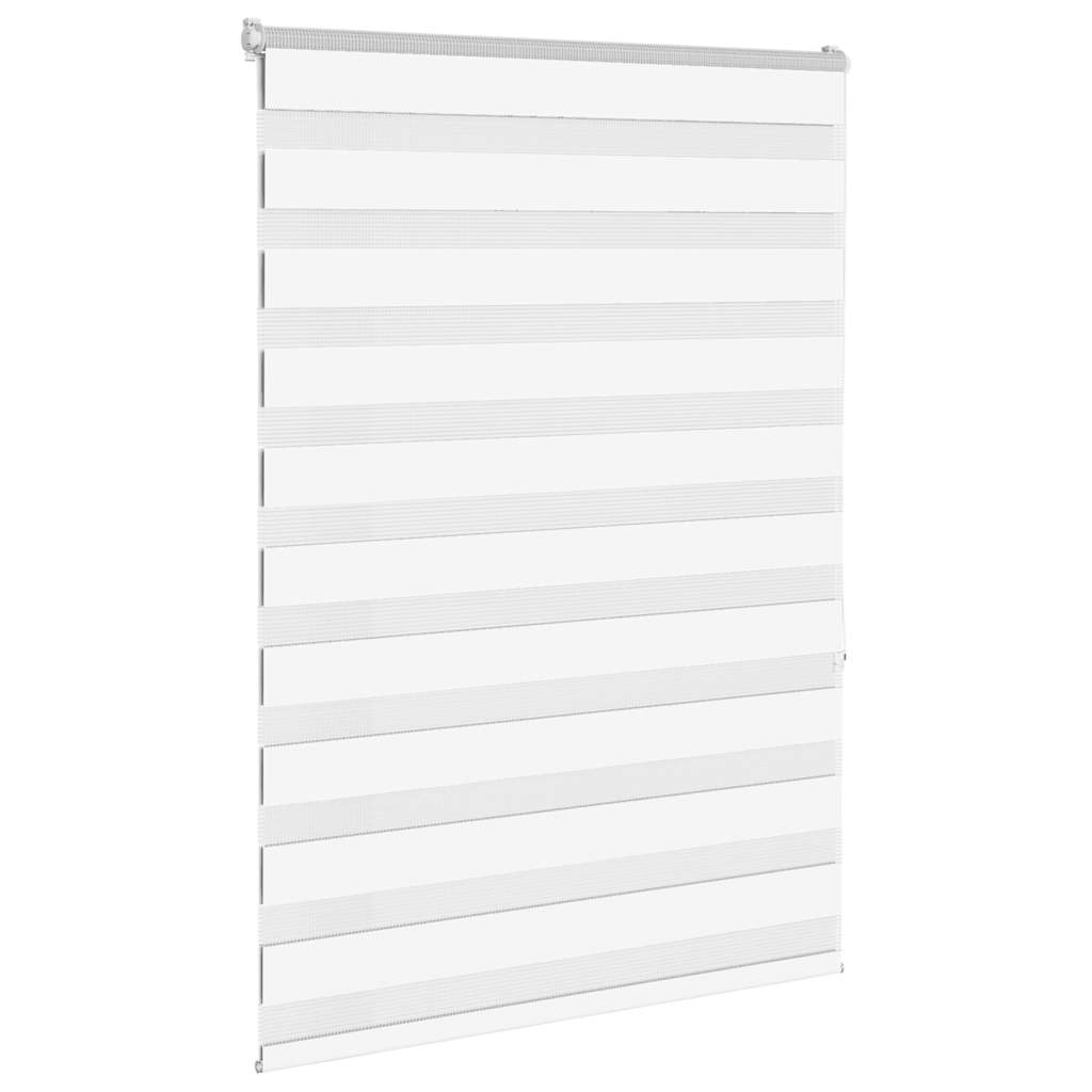 VidaXL Zebra-Rollo, 95 x 150 cm, Stoffbreite 90,9 cm, Polyester, weiß