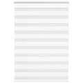 Vidaxl zebra rolgordijn 105x150 cm stofbreedte 100,9cm polyester wit