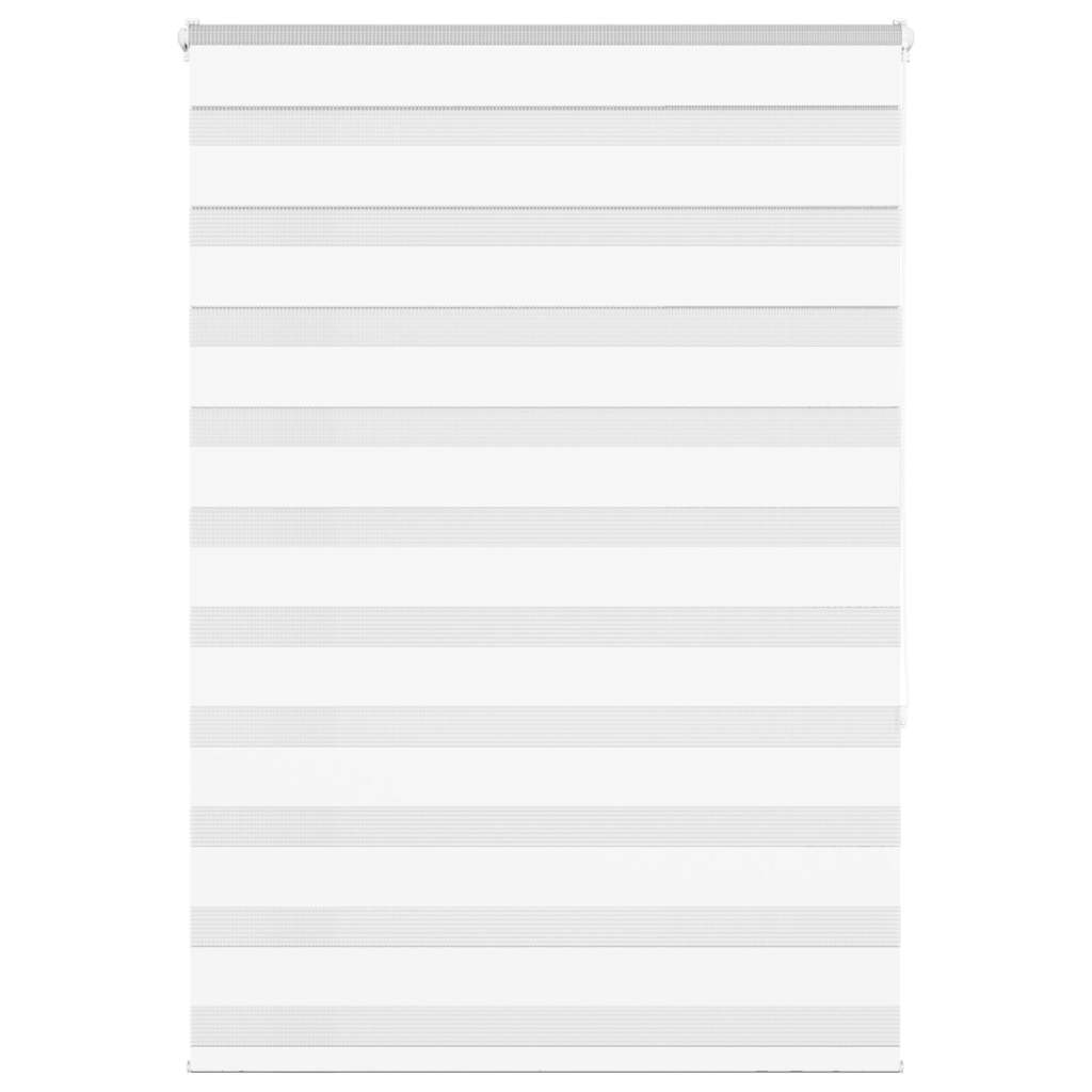 VidaXL Zebra-Rollo, 115 x 150 cm, Stoffbreite 110,9 cm, Polyester, weiß