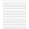 Vidaxl zebra rolgordijn 125x150 cm stofbreedte 120,9cm polyester wit