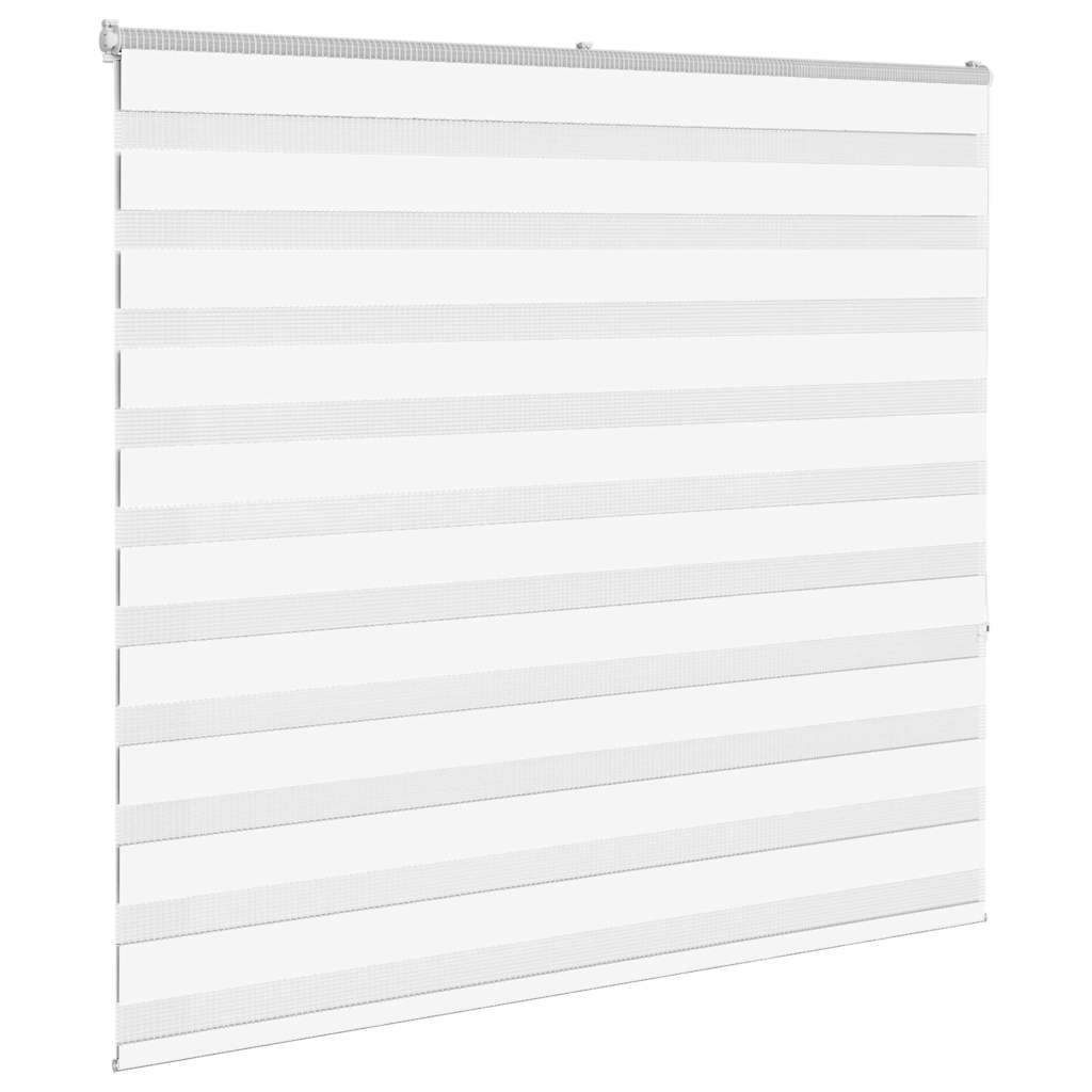 VidaXL Zebra-Rollo, 155 x 150 cm, Stoffbreite 150,9 cm, Polyester, weiß