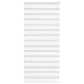 VidaXL Zebra-Rollo 110 x 230 cm, Stoffbreite 105,9 cm, Polyester, weiß
