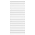 Vidaxl zebra rolgordijn 115x230 cm stofbreedte 110,9cm polyester wit