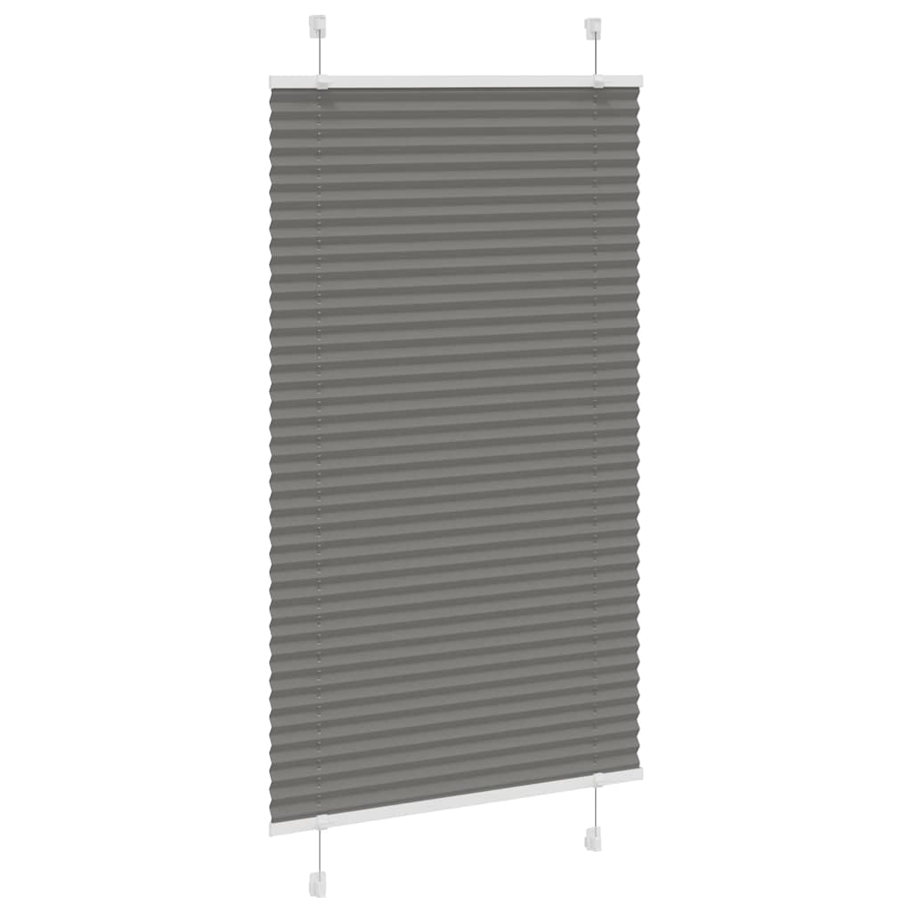 VidaXL Plissee-Rollo 70 x 100 cm, Stoffbreite 69,4 cm, Anthrazit