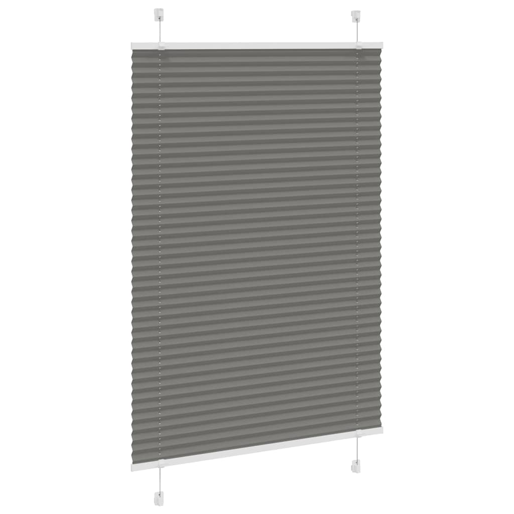 VidaXL Plissee-Rollo 95 x 100 cm, Stoffbreite 94,4 cm, Anthrazit