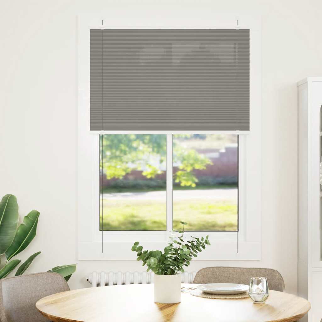 VidaXL Plissee-Rollo 95 x 100 cm, Stoffbreite 94,4 cm, Anthrazit