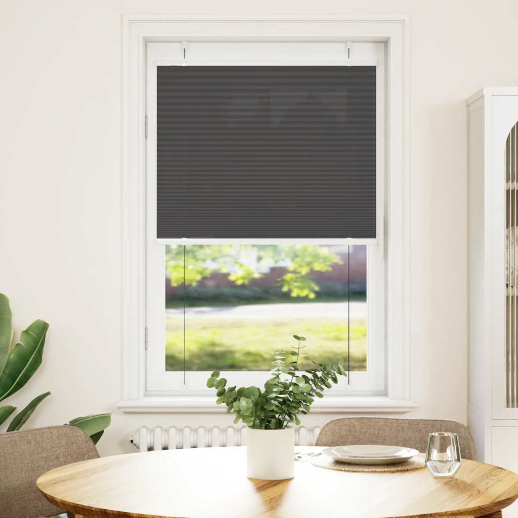 Vidaxl plissé rolgordijn 70x100 cm stofbreedte 69,4 cm polyester zwart