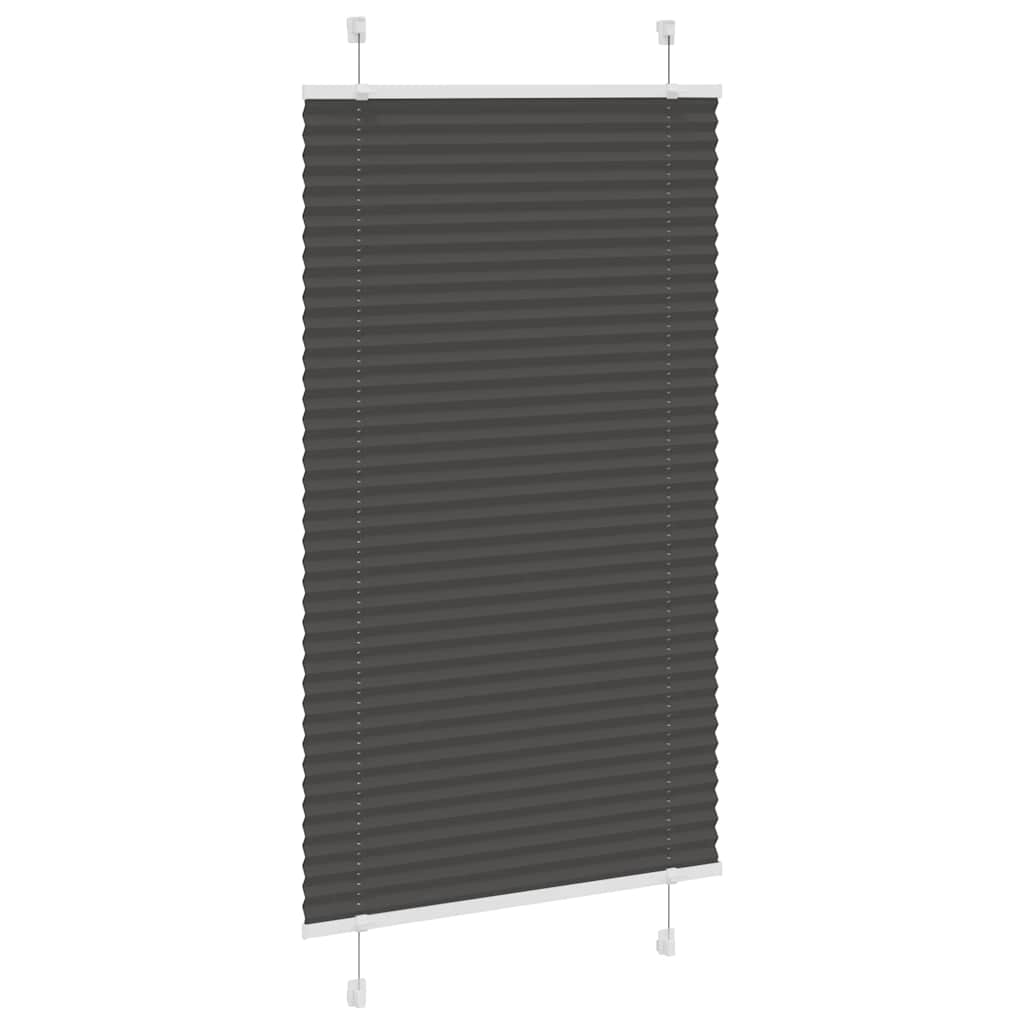 Vidaxl plissé rolgordijn 70x100 cm stofbreedte 69,4 cm polyester zwart