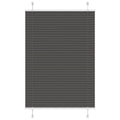 Vidaxl plissé rolgordijn 85x150 cm stofbreedte 84,4 cm polyester zwart