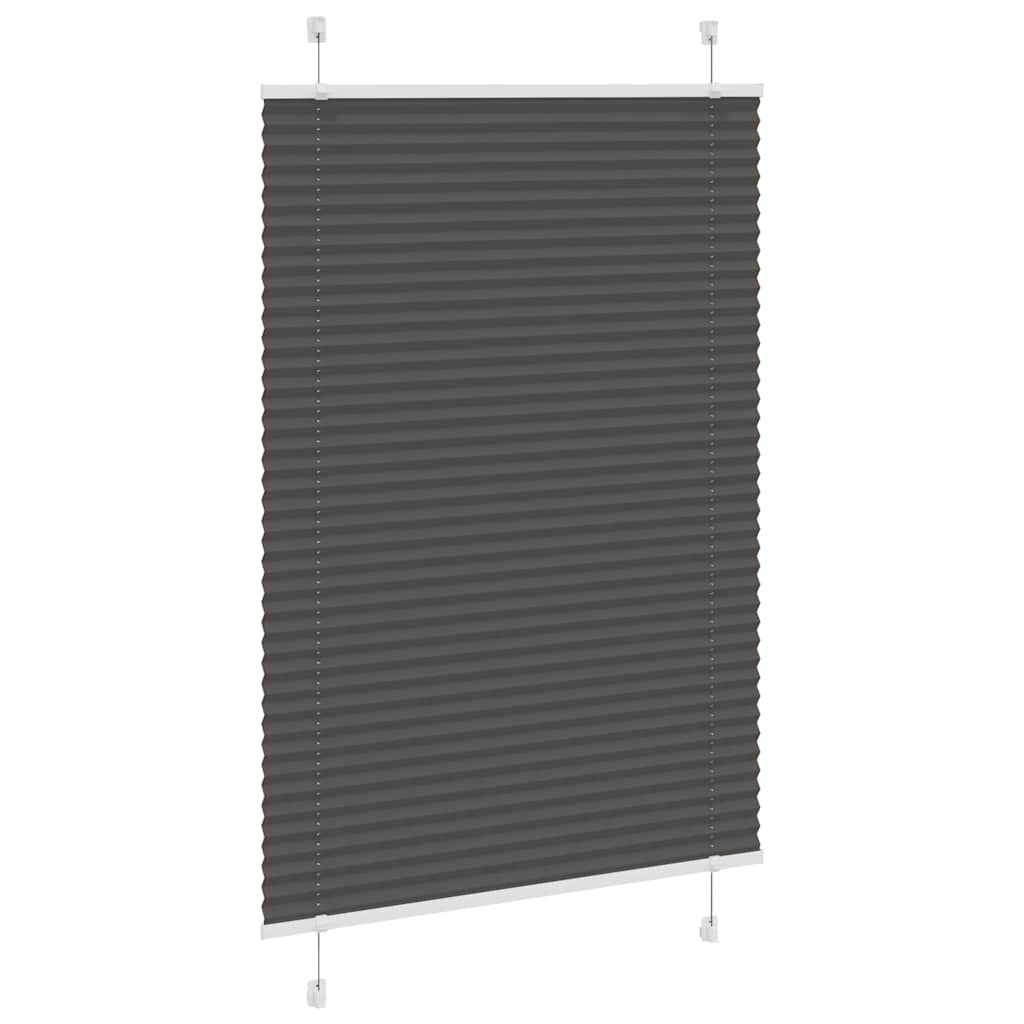 Vidaxl plissé rolgordijn 95x150 cm stofbreedte 94,4 cm polyester zwart