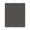 Vidaxl plissé rolgordijn 105x150cm stofbreedte 104,4cm polyester zwart