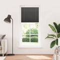 Vidaxl plissé rolgordijn 85x200 cm stofbreedte 84,4 cm polyester zwart