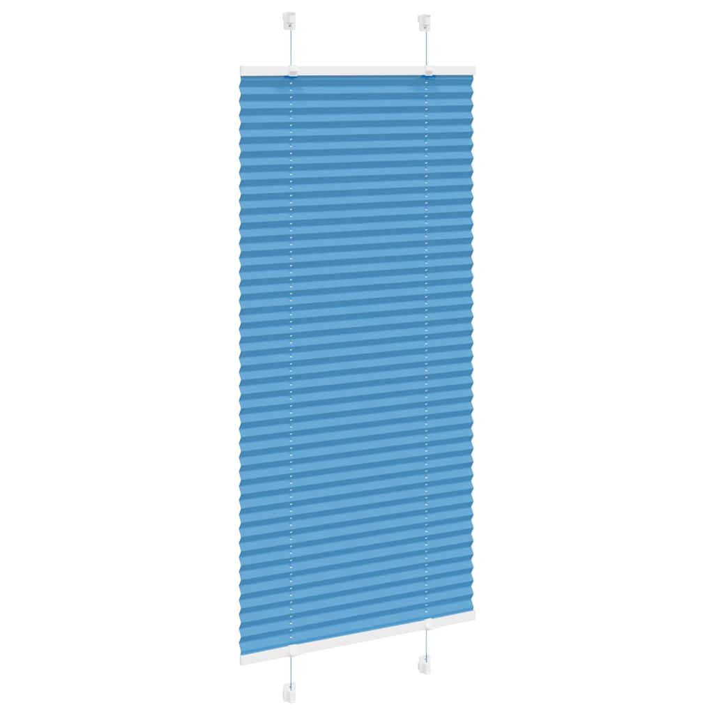 Vidaxl plissé rolgordijn 65x100 cm stofbreedte 64,4 cm polyester blauw