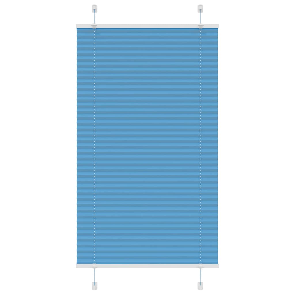 Vidaxl plissé rolgordijn 80x100 cm stofbreedte 79,4 cm polyester blauw