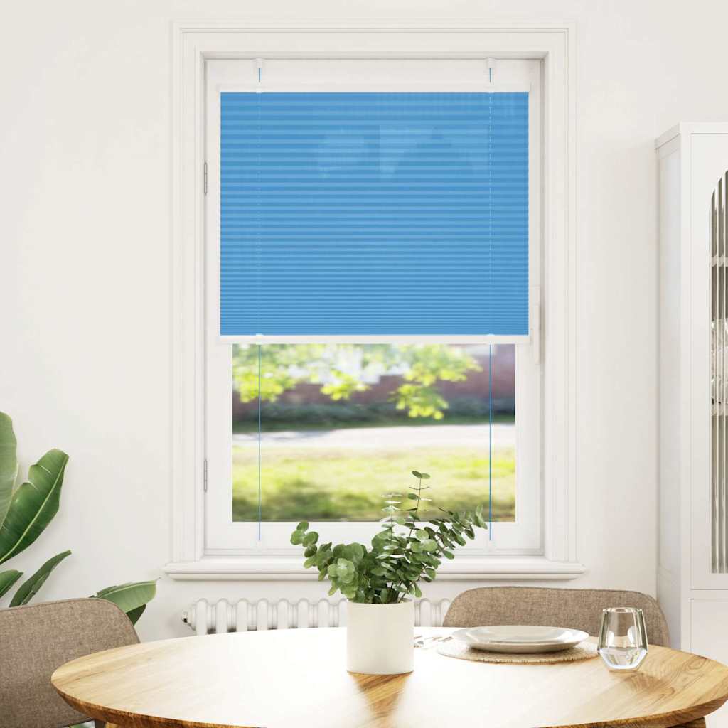 Vidaxl plissé rolgordijn 80x100 cm stofbreedte 79,4 cm polyester blauw