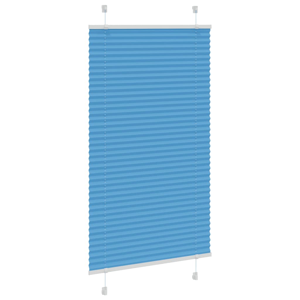 Vidaxl plissé rolgordijn 80x150 cm stofbreedte 79,4 cm polyester blauw