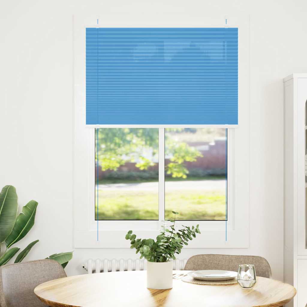 Vidaxl plissé rolgordijn 100x150 cm stofbreedte 99,4cm polyester blauw