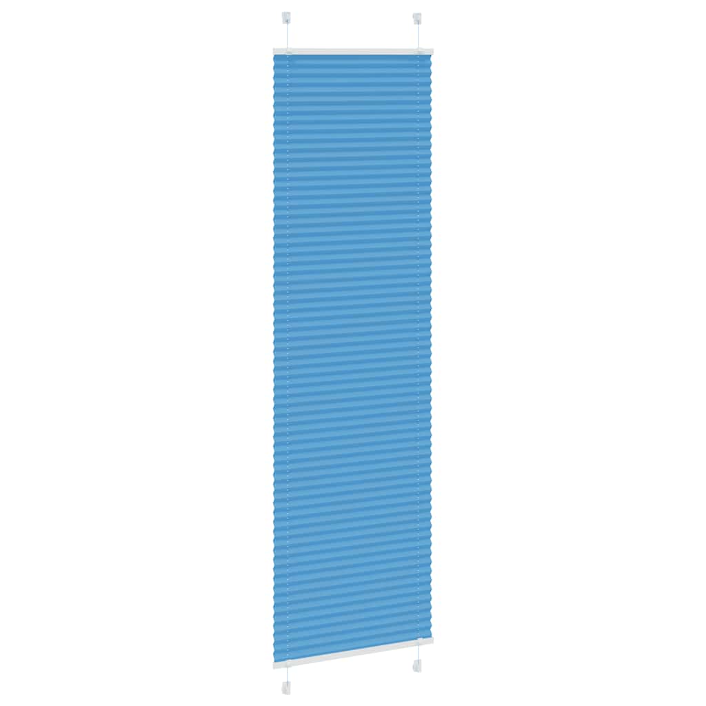 Vidaxl plissé rolgordijn 55x200 cm stofbreedte 54,4 cm polyester blauw