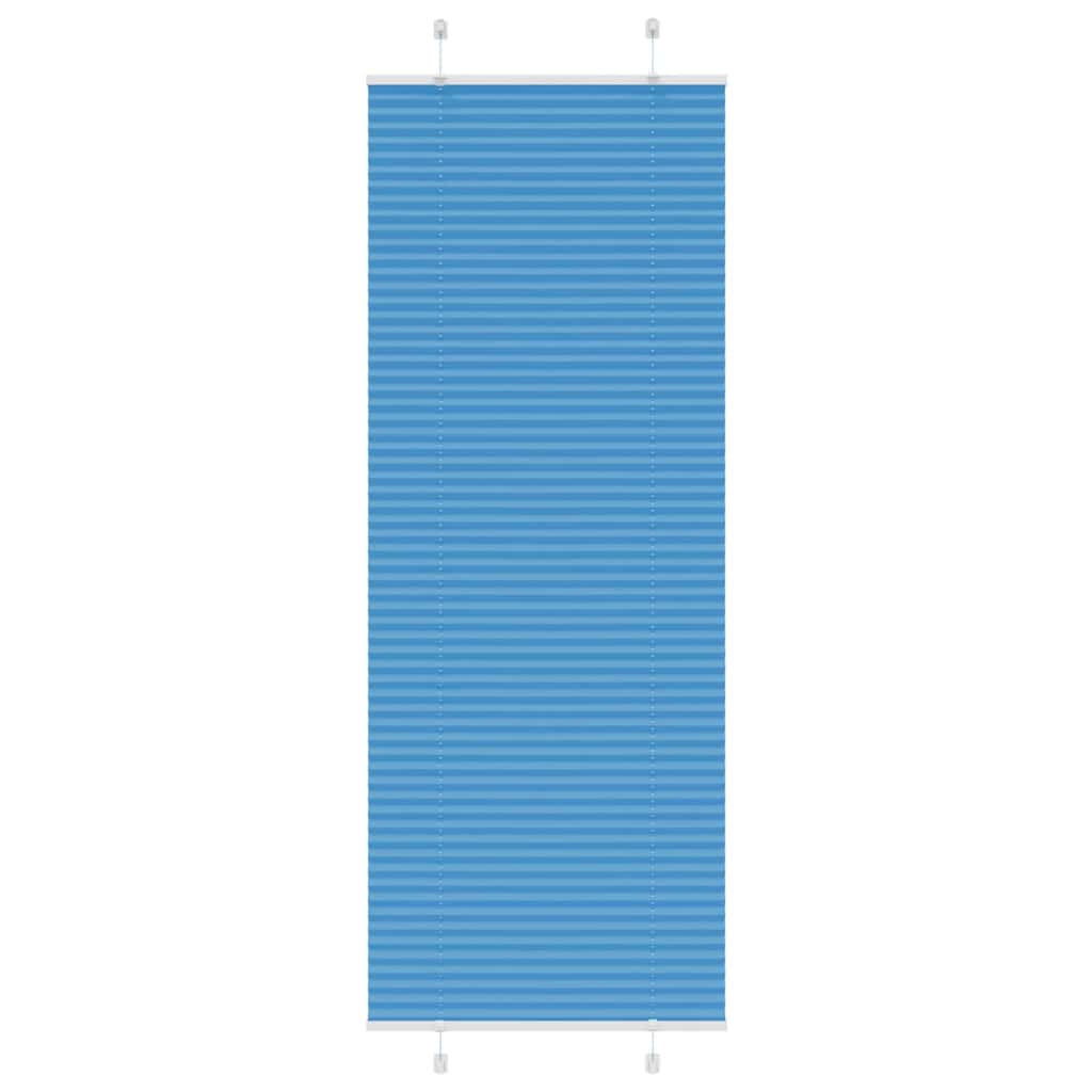 Vidaxl plissé rolgordijn 80x200 cm stofbreedte 79,4 cm polyester blauw