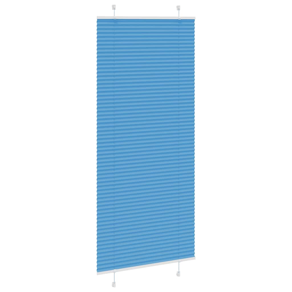 Vidaxl plissé rolgordijn 85x200 cm stofbreedte 84,4 cm polyester blauw