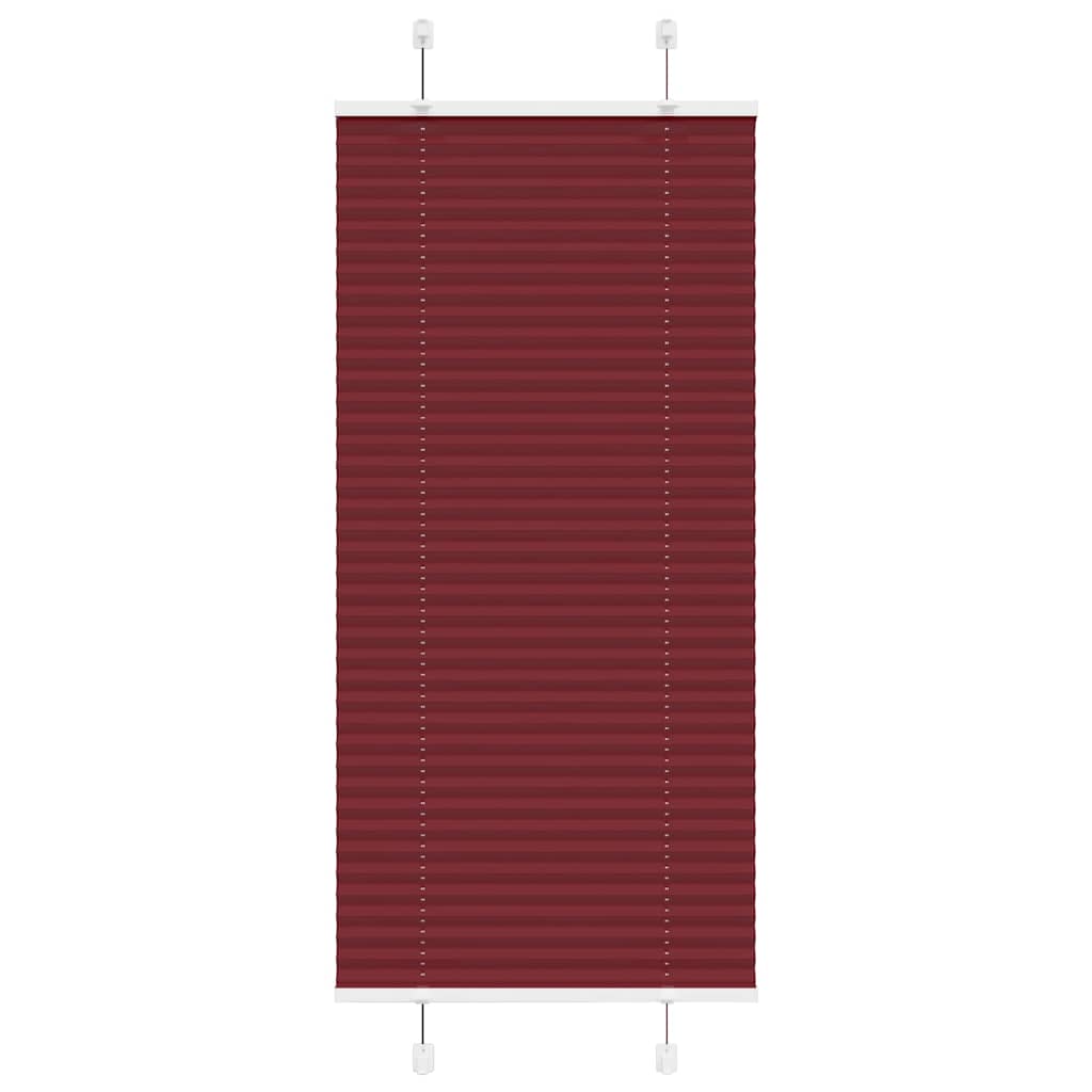 Vidaxl plissé rolgordijn 65x100 cm stofbreedte 64,4 cm bordeauxrood