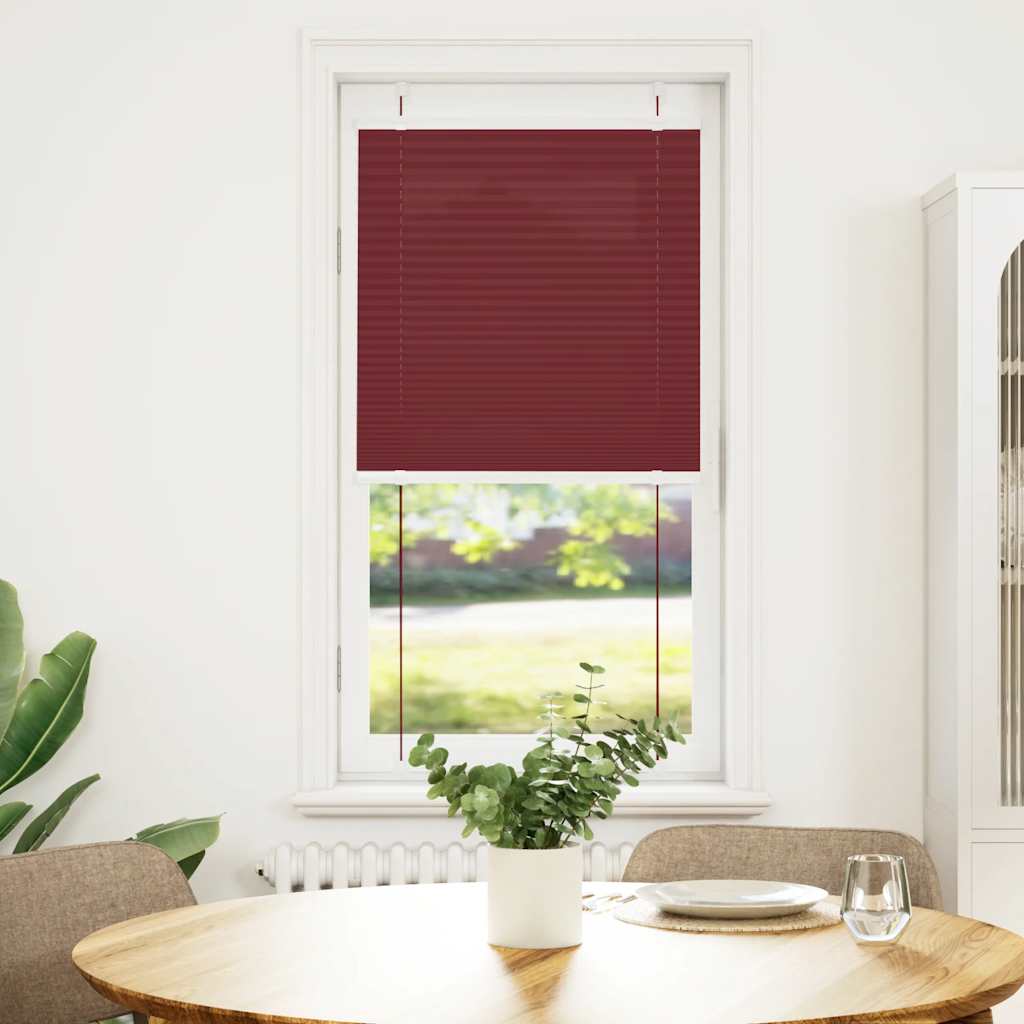 Vidaxl plissé rolgordijn 65x100 cm stofbreedte 64,4 cm bordeauxrood
