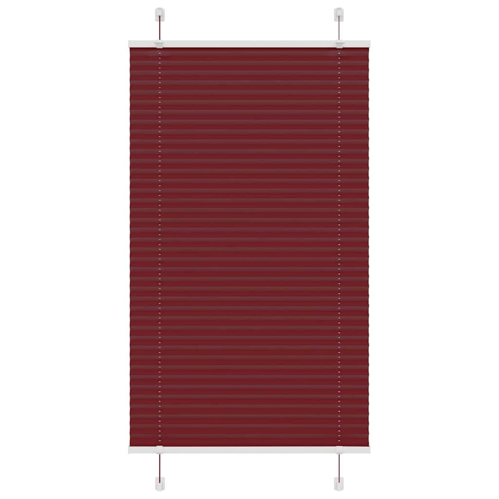 Vidaxl plissé rolgordijn 80x150 cm stofbreedte 79,4 cm bordeauxrood