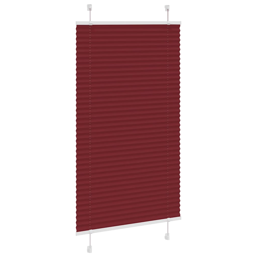 Vidaxl plissé rolgordijn 80x150 cm stofbreedte 79,4 cm bordeauxrood
