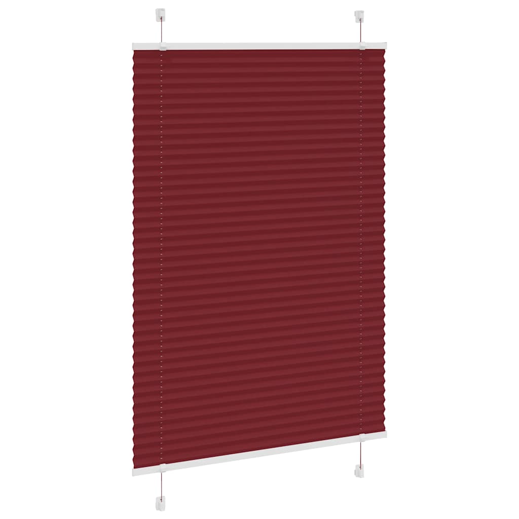 Vidaxl plissé rolgordijn 95x150 cm stofbreedte 94,4 cm bordeauxrood