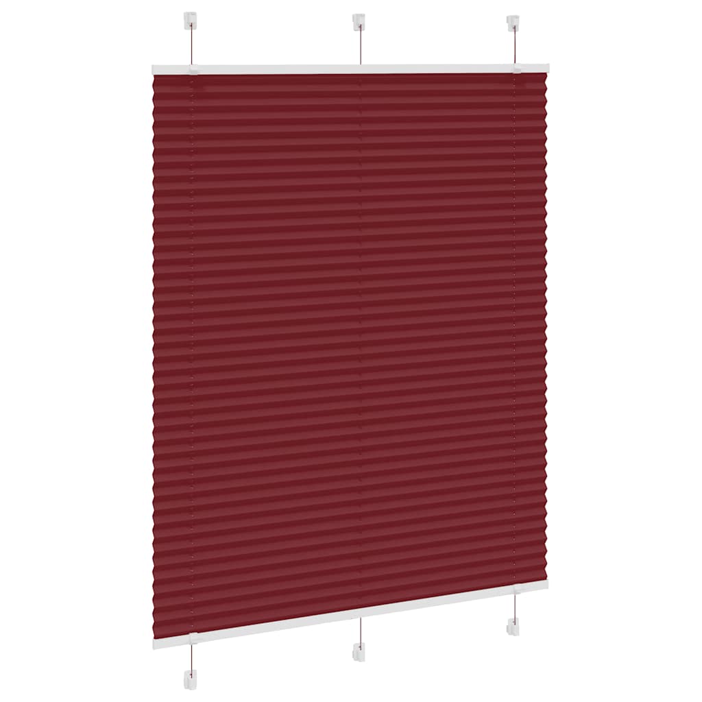 Vidaxl plissé rolgordijn 105x150cm stofbreedte 104,4cm bordeauxrood