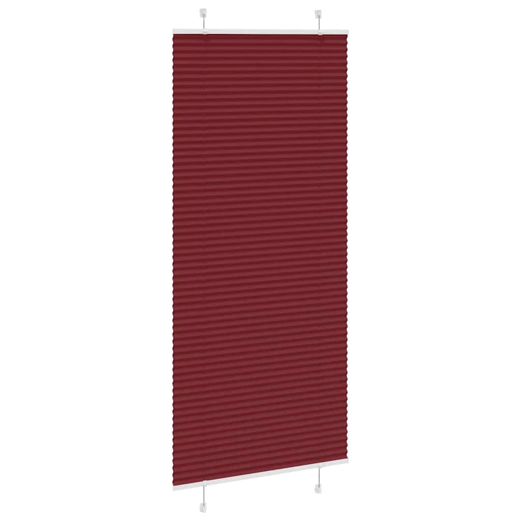 Vidaxl plissé rolgordijn 95x200 cm stofbreedte 94,4 cm bordeauxrood