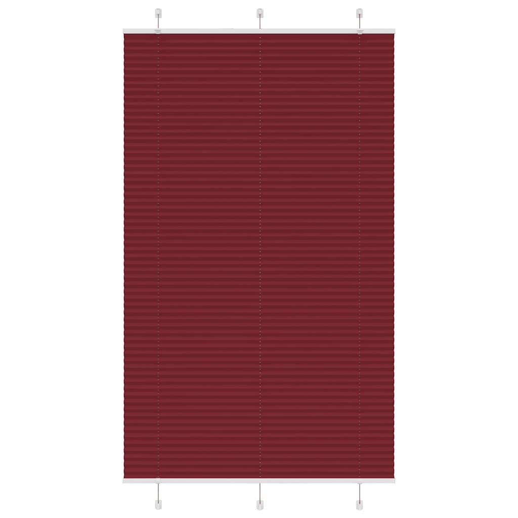 Vidaxl plissé rolgordijn 120x200cm stofbreedte 119,4cm bordeauxrood