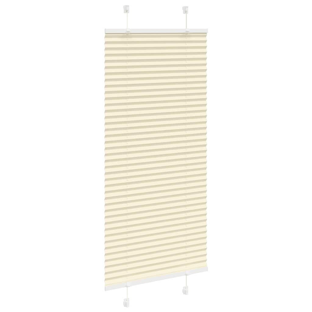 Vidaxl plissé rolgordijn 60x100 cm stofbreedte 59,4 cm polyester crème