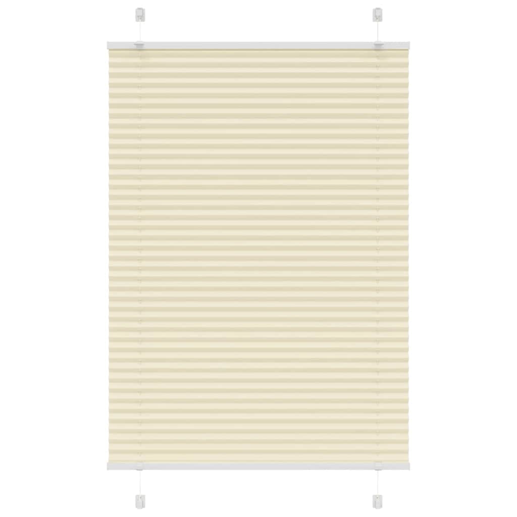 Vidaxl plissé rolgordijn 90x100 cm stofbreedte 89,4 cm polyester crème