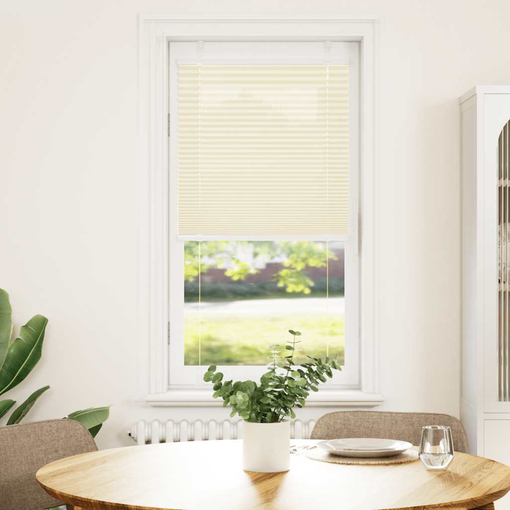 Vidaxl plissé rolgordijn 65x150 cm stofbreedte 64,4 cm polyester crème