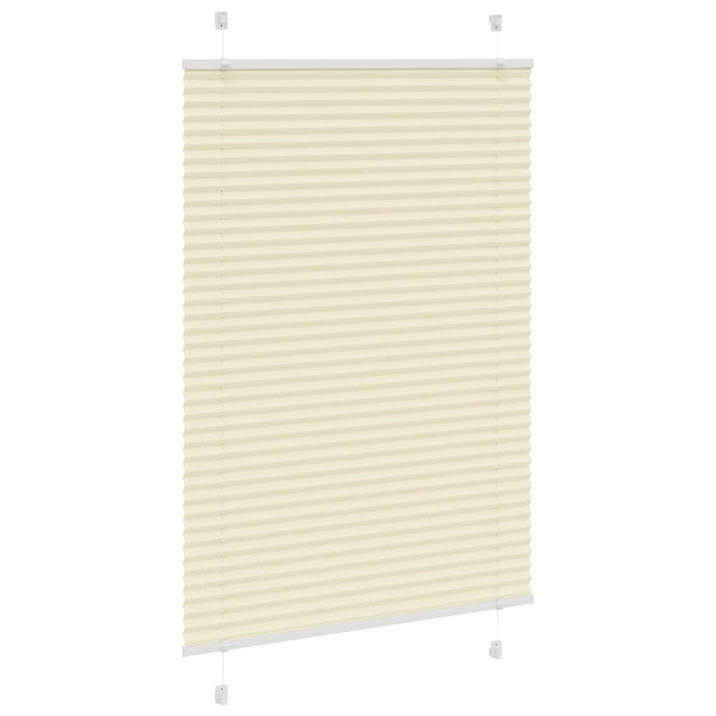 Vidaxl plissé rolgordijn 95x150 cm stofbreedte 94,4 cm polyester crème