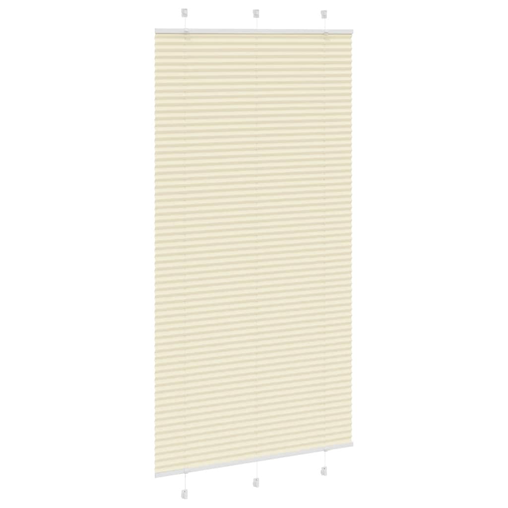 Vidaxl plissé rolgordijn 110x200cm stofbreedte 109,4cm polyester crème