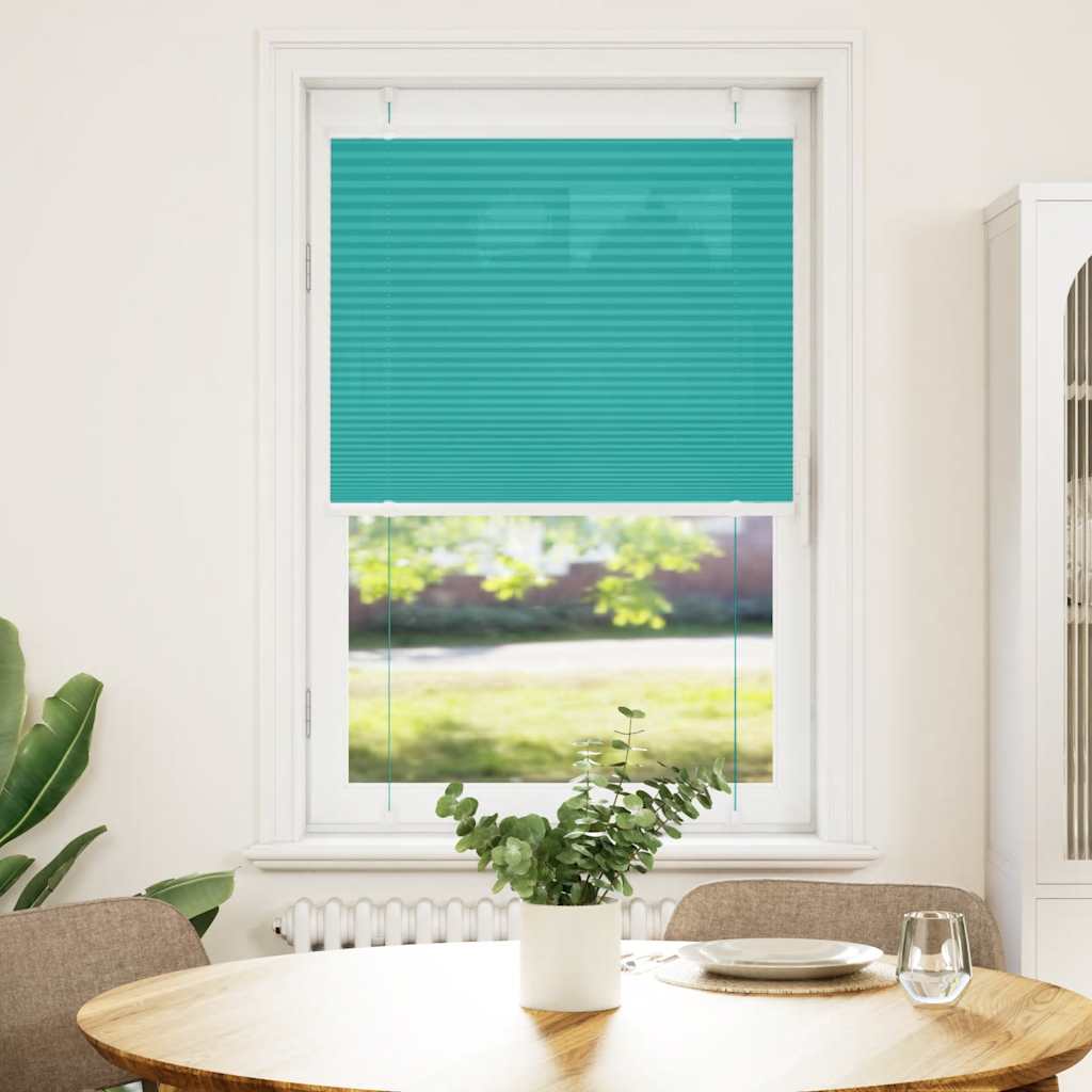 Vidaxl plissé rolgordijn 70x100 cm stofbreedte 69,4 cm petrol groen