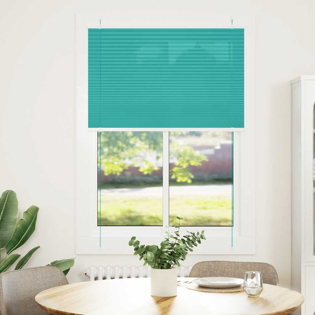 Vidaxl plissé rolgordijn 95x150 cm stofbreedte 94,4 cm petrol groen