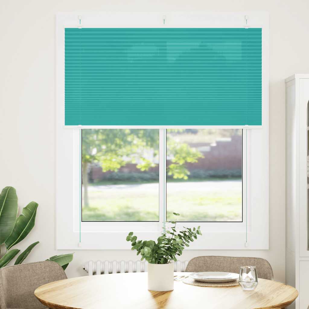 Vidaxl plissé rolgordijn 120x150cm stofbreedte 119,4cm petrol groen